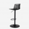 Verstelbare design barstoel met mat zwart onderstel Grand Soleil Spider Matt 
