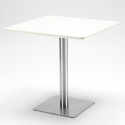 Set van 4 stapelbare witte salontafel stoelen 90x90cm bar Horeca Prince White 