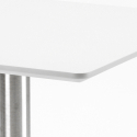 Set van 4 stapelbare barstoelen restaurant tafel wit 90x90cm Horeca Yanez White 