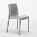 Set 4 stapelbare polypropyleen stoelen Horeca tafel 90x90cm Yanez Black 