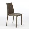 Horeca set met salontafel 90x90 cm en 4 polyrotan stoelen Barrett 