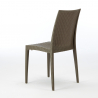 Horeca set met salontafel 90x90 cm en 4 polyrotan stoelen Barrett 