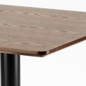Houten salontafel set 90x90cm Horeca 4 stapelbare poly rotan stoelen Barrett Afmetingen