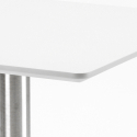 Horeca set met salontafel 90x90 cm en 4 polyrotan stoelen Barrett White Afmetingen