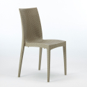Horeca wit 90x90cm salontafel set 4 stapelbare poly rotan stoelen Barrett White Prijs