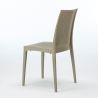 Horeca set met salontafel 90x90 cm en 4 polyrotan stoelen Barrett White 
