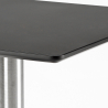 Horeca set met salontafel 90x90 cm en 4 polyrotan stoelen Barrett Black Afmetingen