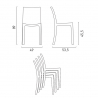 Horeca set met salontafel 90x90 cm en 4 polyrotan stoelen Barrett Black 