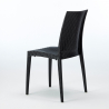 Horeca set met salontafel 90x90 cm en 4 polyrotan stoelen Barrett Black 