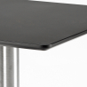 Zwarte salontafel set 90x90cm Horeca 4 stapelbare polypropyleen stoelen Prince Black 