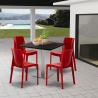 Horeca set met salontafel 90x90 cm en 4 stoelen Yanez Black Karakteristieken