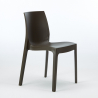 Set van 4 stapelbare stoelen bar-keukentafel Horeca zwart 90x90cm Jasper Black 