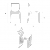 Horeca set met salontafel 90x90 cm en 4 stoelen Jasper Black 