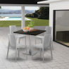 Horeca set met salontafel 90x90 cm en 4 stoelen Jasper Black Karakteristieken