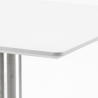 Set van 4 stapelbare stoelen in polypropyleen Dustin White tafel 90x90cm 