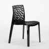 Horeca set met salontafel 90x90 cm en 4 stapelbare design stoelen Dustin White 