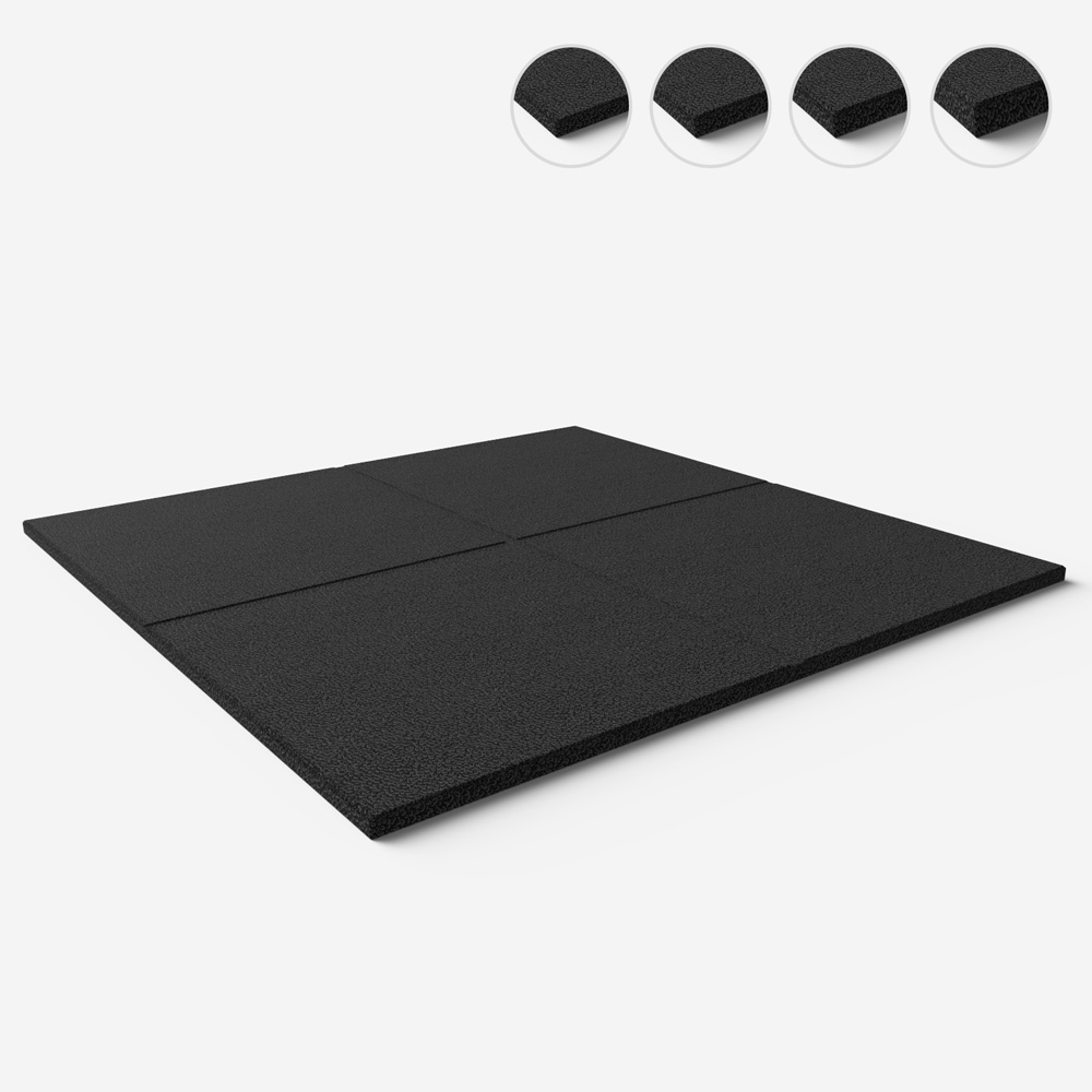 Rubberen schokbestendig vloermat beschermende tegel gym 1x1m Fit Square