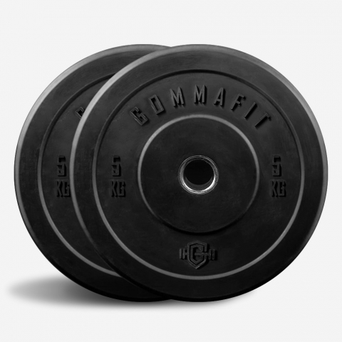 2 x rubberen schijven gewichten van 5 kg olympische halter gym Bumper Training