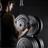 2 x rubberen schijven gewichten van 5 kg olympische halter gym Bumper Training Korting