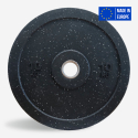 2 x 10 kg schijven rubber gewichten crosstraining Olympische halterstang Bumper HD Dot Verkoop