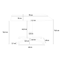 Opvouwbare vierkante tafelset 70x70cm staal met 2 stoelen voor buiten Mores 