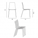 Buitenset 2 stoelen modern design tafel 70cm rond staal Remos 