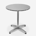 Buitenset 4 stoelen modern design tafel 70x70cm rond staal Remos Karakteristieken