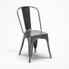 set van 4 stoelen industriële stijl vierkante stalen tafel 70x70cm caelum Keuze