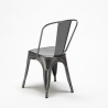 set van 4 Lix stoelen industriële stijl vierkante stalen tafel 70x70cm caelum Model