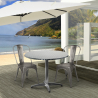  Vintage design set met ronde stalen tafel 70cm en 2 stoelen Taerium Verkoop