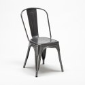 set 2 stoelen staal industrieel design ronde tafel 70x70cm factotum Voorraad
