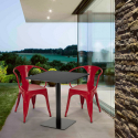 Horeca set met 2 stoelen en salontafel 70x70 cm Starter Dark Voorraad