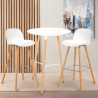 Set met hoge ronde tafel 60 cm en 2 barkrukken in Scandinavisch design Ojala Light Kortingen