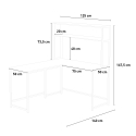 Hoekbureau in industrieel design 125x140 cm Hoover Kortingen
