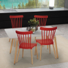 Witte eettafel set 120x80 cm met 4 design stoelen Bounty Keuze