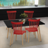 Set met zwarte eettafel 120x80 cm en 4 design stoelen Genk Aankoop
