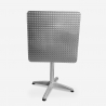 Vierkante Inklapbare Tafelset 70x70cm Staal met 2 Vintage Stoelen Magnum Korting