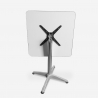 vierkante klaptafel set 70x70cm staal 4 stoelen vintage magnum Kortingen