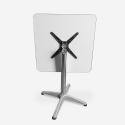 set van 4 stoelen industriële stijl vierkante stalen tafel 70x70cm caelum Kortingen