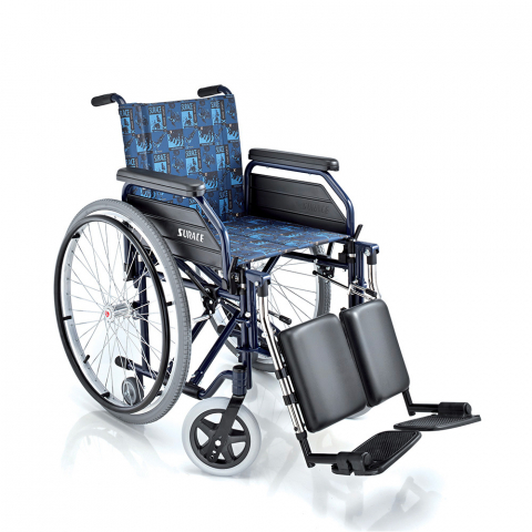 Zelfrijdende opvouwbare rolstoel voor ouderen met beensteun S14 Surace Aanbieding