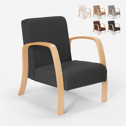 Ergonomische Scandinavische design houten fauteuil studie lounge Frederiksberg