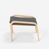 Scandinavisch design poef voetenbank stof en houten poten Sylt Prijs