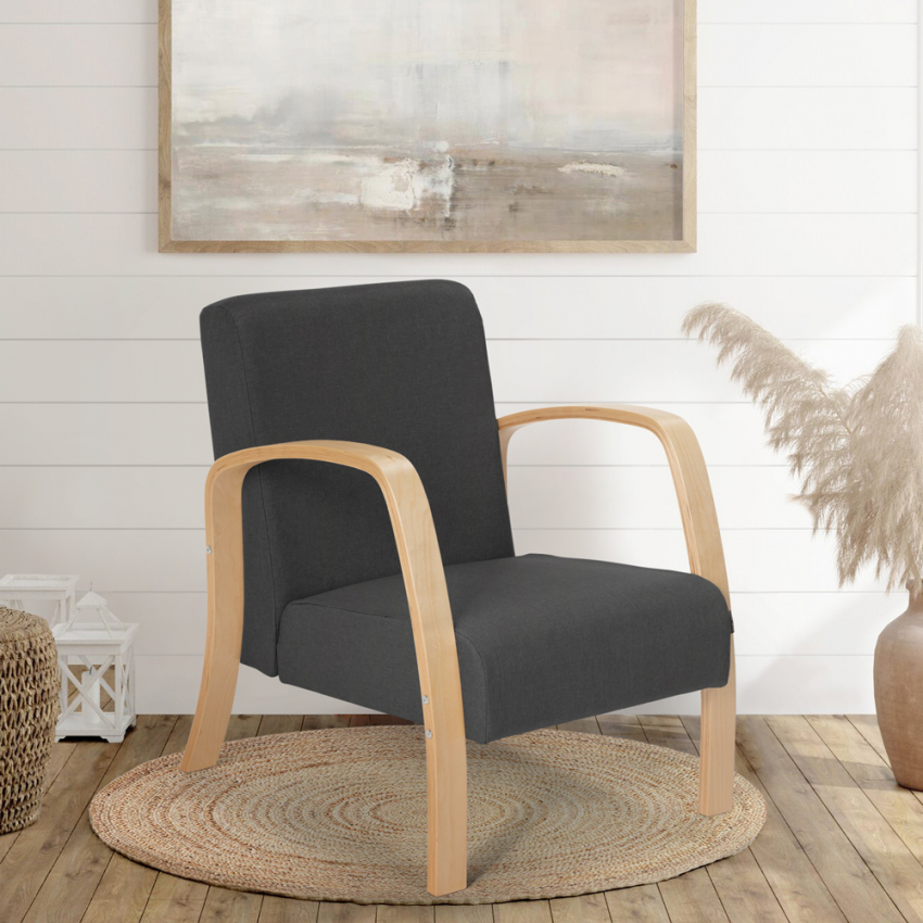 Ergonomische Scandinavische design houten fauteuil studio woonkamer Frederiksberg