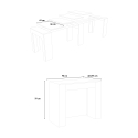 Uitschuifbare eetkamer console tafel 90x48-296cm hout Venus Noix Catalogus