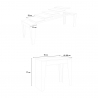 Uitschuifbare console 90x42-302cm wit houten eettafel Isotta Catalogus
