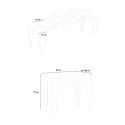 Uitschuifbare consoletafel 90x42-302cm eetkamer hout Isotta Oak Catalogus