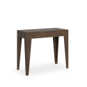 Uitschuifbare houten consoletafel voor eetkamer 90x42-302cm Isotta Noix Aanbod