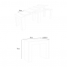 Uitschuifbare consoletafel in walnoothout 90x42-302cm eetkamer Mia Noix Catalogus