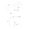 Uitschuifbare console 78x47-299cm wit houten eetkamertafel Allin Keuze