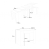 Uitschuifbare console 78x47-299cm wit houten eetkamertafel Allin Keuze